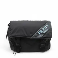 プラダ テスート ナイロンxレザー ボディバッグ ブラック