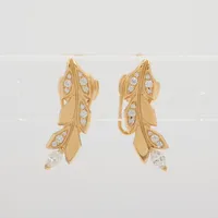 ティファニー ビクトリア ヴァイン ダイヤ ピアス 750(YG) 5.7g d0.165 d0.165