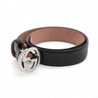 グッチ 368186 GGマーモント ベルト 85 レザー ブラック