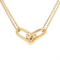 ティファニー ハードウェア ダブルリンク ネックレス 750(YG) 14.5g