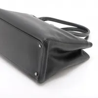 シャネル エグゼクティブ レザー トートバッグ 2.55 ブラック シルバー