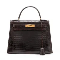 エルメス ケリー28 セリエ ポロサス コカオン ゴールド金具 ○R:1988年