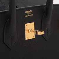 美品 ショルダーバッグ ルトゥルネ ブラック ゴールド金具 トゴ エルメス バーキン25 ルトゥルネ トゴ ブラック ゴールド金具 G:2026年