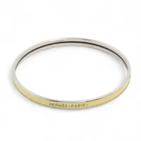 エルメス ユニ バングル GP シルバー×イエロー