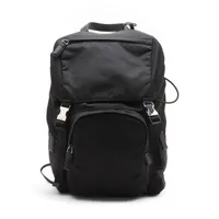 プラダ テスート ナイロンxレザー バックパック/リュック ブラック