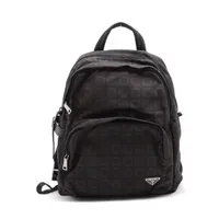 プラダ ナイロン バックパック/リュック ブラックxブラウン