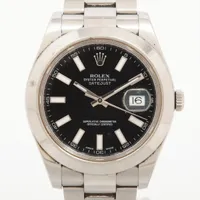 ロレックス デイトジャストⅡ 116300 SS SS AT ブラック文字盤