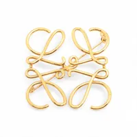 ロエベ アナグラム ブローチ GP ゴールド