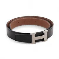 エルメス Hベルト B刻印：2023 ベルト 80 ボックスカーフ×トゴ ブラック×ゴールド