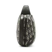 ディオール オブリーク スカラベ キャンバスxレザー ボディバッグ ネイビー