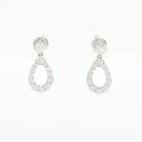 ハリーウィンストン ループ ダイヤ ピアス Pt950 4.3g D0.21 D0.21 EADPRDMDLP