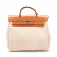 エルメス エールバッグアドPM トワルアッシュxヴァッシュハンター ベージュ シルバー金具 □E:2001年