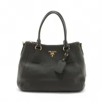 プラダ レザー トートバッグ ブラック