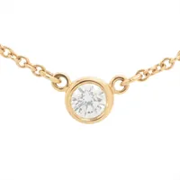 ティファニー バイザヤード 1P ダイヤ ネックレス 750(YG) 1.8g 直径約3.89mm