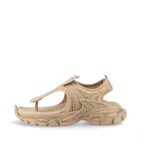 バレンシアガ トラック フェイクレザー サンダル 24cm レディース ベージュ 618089  タグ インソールヨゴレ有