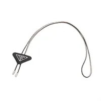 プラダ サフィアーノ ループタイ レザー ブラック×ベージュ