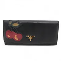 プラダ サフィアーノ レザー ロングウォレット ブラック