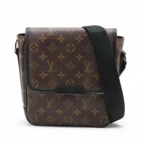 ヴィトン モノグラムマカサー バスPM M56717 ブラウンxブラック