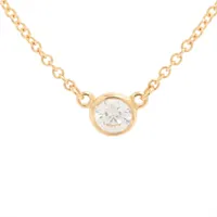 ティファニー バイザヤード 1P ダイヤ ネックレス 750(YG) 1.9g 直径約4.40mm