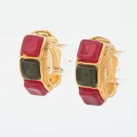 シャネル ココマーク グリポア 97A イヤリング(両耳用) GP×カラーストーン ゴールド×マルチカラー