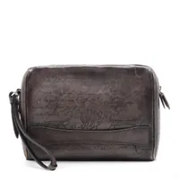 ベルルッティ カリグラフィ レザー セカンドバッグ ブラック