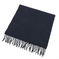 エルメス レクトヴェルソ マフラー カシミヤ ネイビー