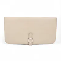 エルメス ドゴン ロング トゴ ロングウォレット アイボリー シルバー金具 D:2019年