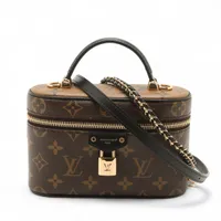 ヴィトン モノグラム リバース ヴァニティ チェーンポーチ M47125 ブラウン RFID反応あり