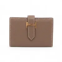 エルメス ベアンミニ ヴォーエプソン コインケース エトゥープ ゴールド金具 K:2025年