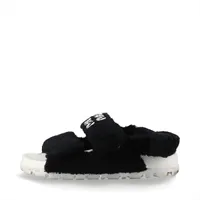 ミュウミュウ ファブリック サンダル 36 1/2 レディース ブラック×ホワイト