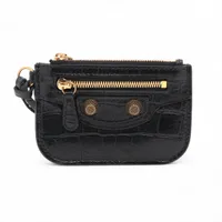 バレンシアガ レザー コインケース ブラック