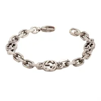 グッチ インターロッキングG ブレスレット 16 925 16.4g シルバー