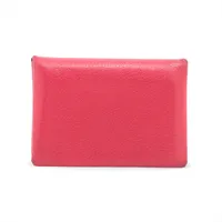 エルメス カルヴィ デュオ シェブルミゾル コインケース ローズショッキング シルバー金具 W:2024年