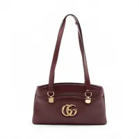 グッチ アリー ラージ レザー トートバッグ ボルドー 550130