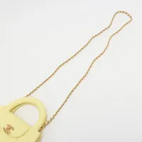 G*フ様 再出品！付属品付CHANEL yellow2wayバッグ Chanel Matelasse Leather 2 Way Handbag Yellow Gold Metal Fittings