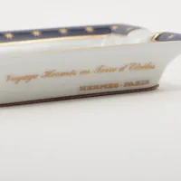 エルメス アッシュトレイ 陶器 ネイビー×ホワイト 星をめぐる旅 Voyage