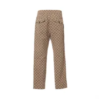 GUCCI 現行タグ ポリエステル コットン チノパンツ サイズS ベージュ グッチ GGキャンバス 19年 コットン×ポリエステル パンツ 44 メンズ