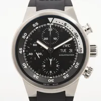 IWC アクアタイマー IW371928 SS SS×ラバー AT ブラック文字盤
