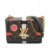 ヴィトン モノグラム ツイストMM M43629 ブラウン ミラー付き