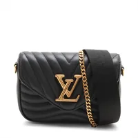 ヴィトン LVロゴ ミュルティポシェット M56461 ブラック RFID反応あり