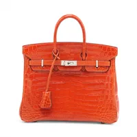 エルメス バーキン25 ルトゥルネ ニロティカス リセ オレンジ シルバー金具 □K:2007年
