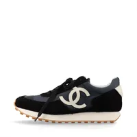 Chanel Coco Mark 24N Leather x fabric Sneakers 37 Ladies' Red x