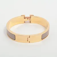 エルメス クリックHファン ブレスレット GP ゴールド×マロングラッセ