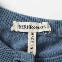 エルメス マルジェラ期 カシミヤ カーディガン SM レディース ブルー
