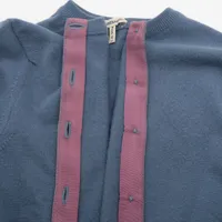 エルメス マルジェラ期 カシミヤ カーディガン SM レディース ブルー