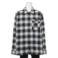 モンクレール CAMICIA 21年 コットン シャツ XXXL メンズ ブラック