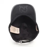 Gucci 727562 jumbo GG canvas Cap XL Cotton & Polyester Black