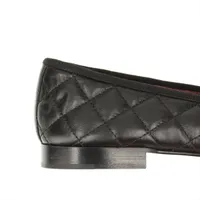 CHANEL G56250 マトラッセ ココマーク レザー パンプス フラット CHANEL - CHANEL G56250 マトラッセ ココマーク レザー パンプス