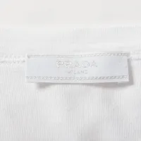プラダ トライアングルロゴ 24年 コットン Tシャツ XS レディース