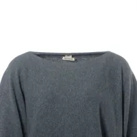 エルメス カシミヤ ニット 36 レディース グレー ドルマンスリーブ